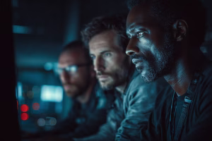 Security team responding to dark web alert