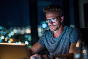 employee completing cybersecurity awareness training after phishing simulation