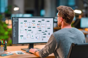 Identity and access management flow showing user, device, and app access